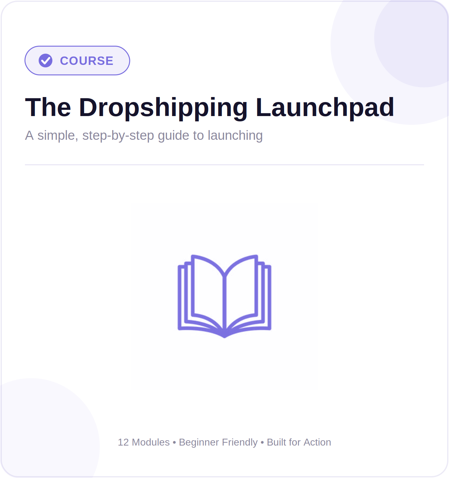 Dropshipping Guide Course
