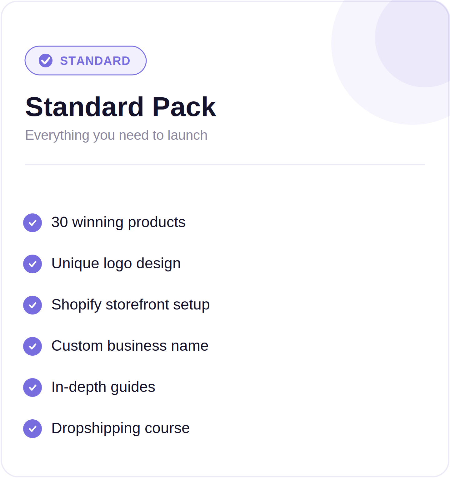 Standard Pack